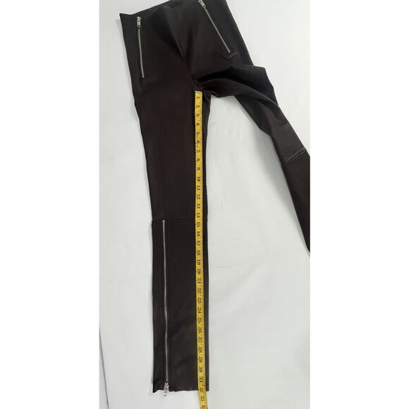 HELMUT LANG Womens Zip Lamb Leather Pants Wine Brown Size 2 (MSRP $1,095) NWT - Picture 15 of 16